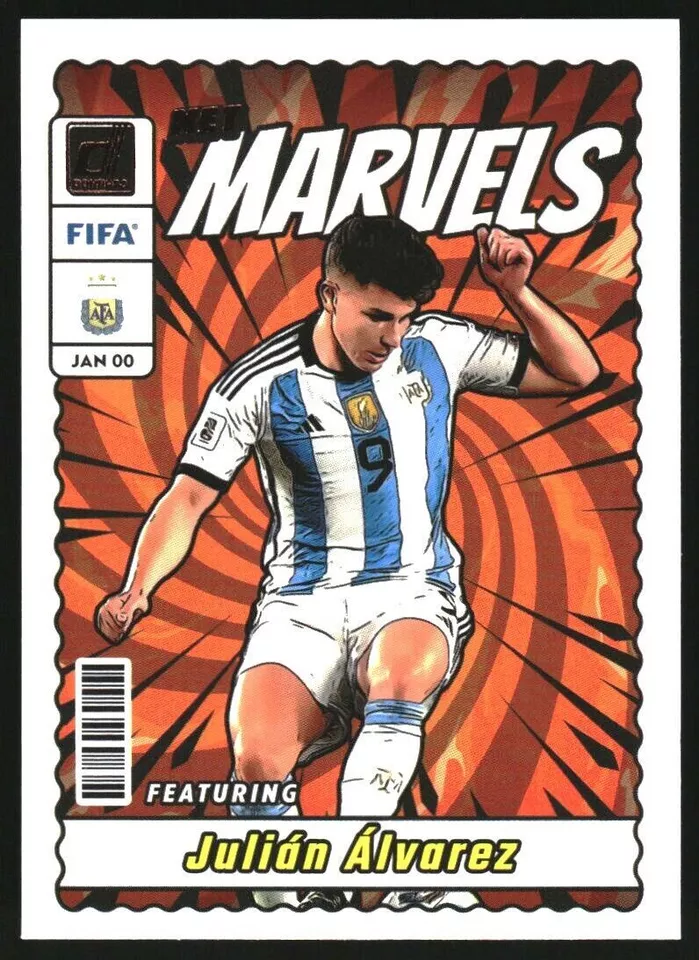 Topps Panini Card Tarjeta Cromo Barajita Julian Alvarez - 2024 Donruss MARVELS