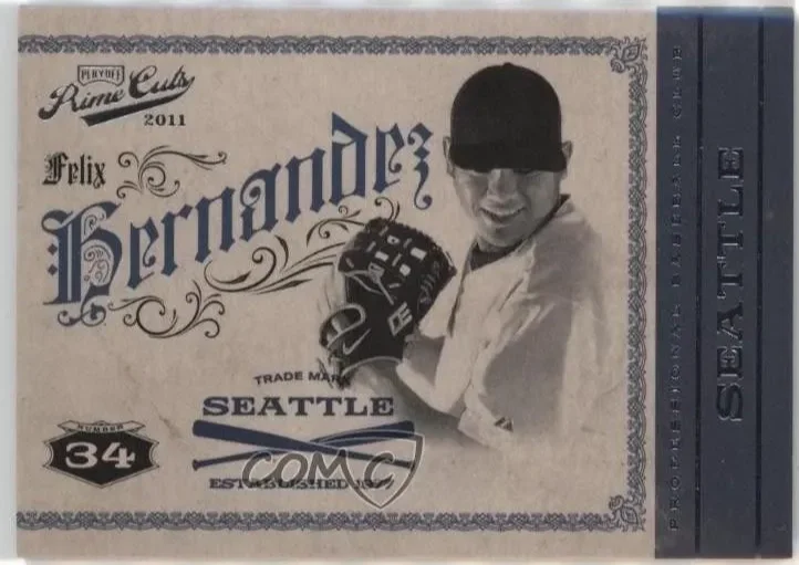 Topps Panini Card Tarjeta Cromo Barajita Felix Hernandez 2011 Numerada De /99 Playoff Prime Cuts