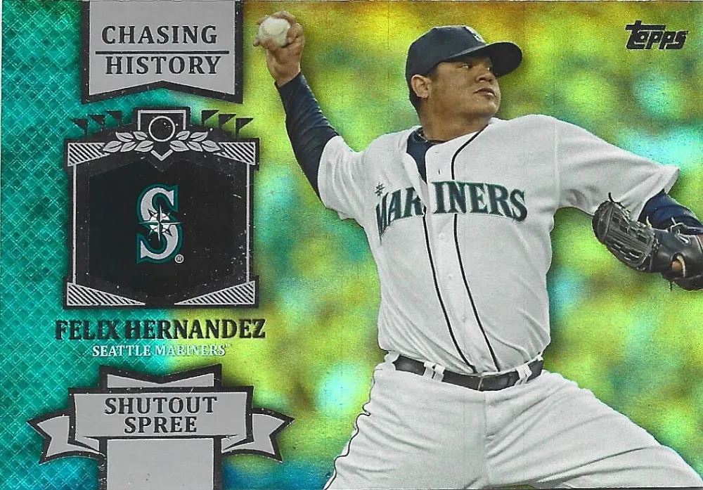 Topps Panini Card Tarjeta Cromo Barajita Felix Hernandez Topps 2013 Rainbow Foil Seattle Mariners