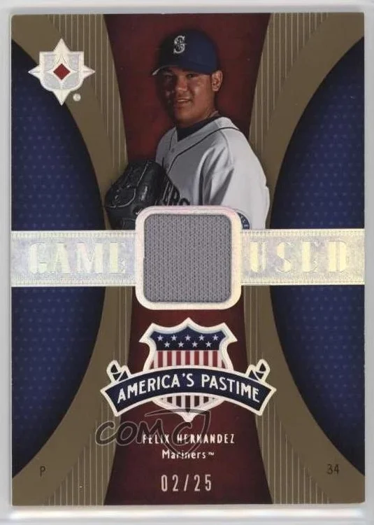 Topps Panini Card Tarjeta Cromo Barajita Felix Hernandez Upper Deck 2007 Ultimate Collection Paralela Gold Numerada de /25