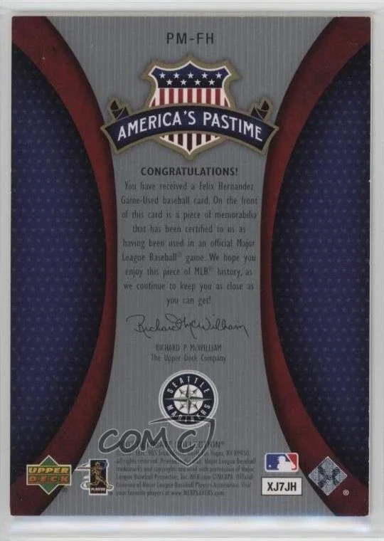 Topps Panini Card Tarjeta Cromo Barajita Felix Hernandez Upper Deck 2007 Ultimate Collection Paralela Gold Numerada de /25