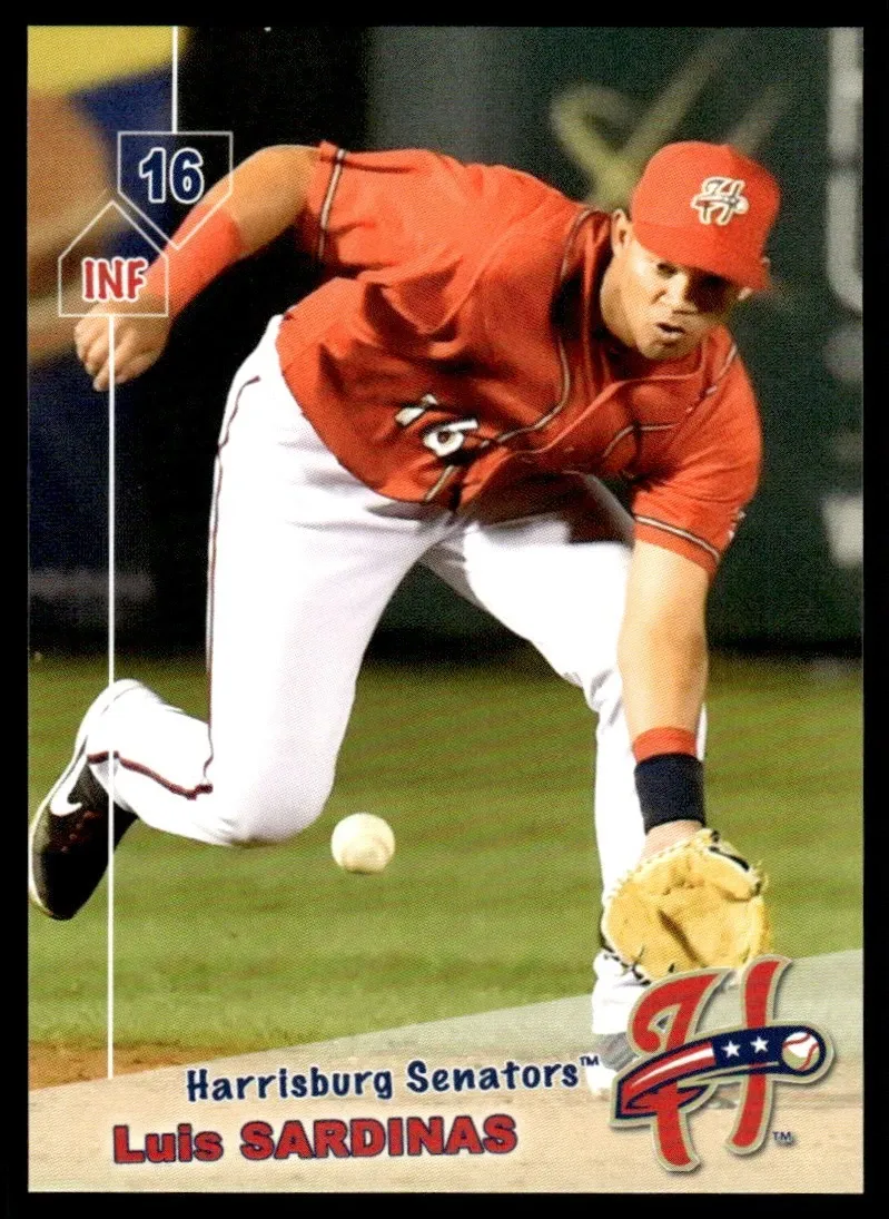 Topps Panini Card Tarjeta Cromo Barajita Luis Sardinas Choice 2019 Liga Menor Rookie Harrisburg Senators