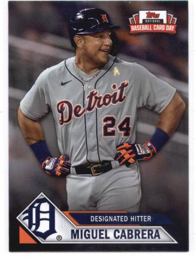 Topps Panini Card Tarjeta Cromo Barajita Miguel Cabrera Topps 2021 edición limitada national trading card day
