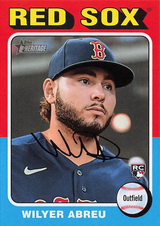 Topps Panini Card Tarjeta Cromo Barajita Wilyer Abreu Topps Heritage 2024 *Primera Rookie Card* Rookie Card RC