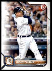 Topps Panini Card Tarjeta Cromo Barajita Miguel Cabrera Bowman 2022