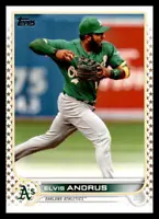 Topps Panini Card Tarjeta Cromo Barajita Elvis Andrus Topps 2022 set Gold Stars