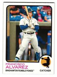 Topps Panini Card Tarjeta Cromo Barajita Francisco Alvarez Topps Heritage minors 2022 Liga Menor Team binghamton rumble ponies