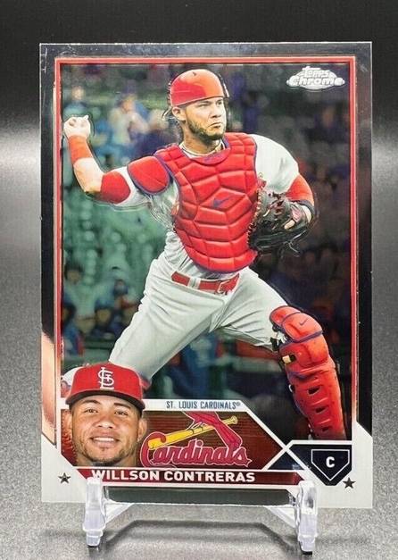 Topps Panini Card Tarjeta Cromo Barajita Wilson Contreras Topps Chrome 2023
