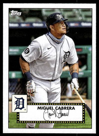 Topps Panini Card Tarjeta Cromo Barajita Miguel Cabrera Topps 2021 1952 redux