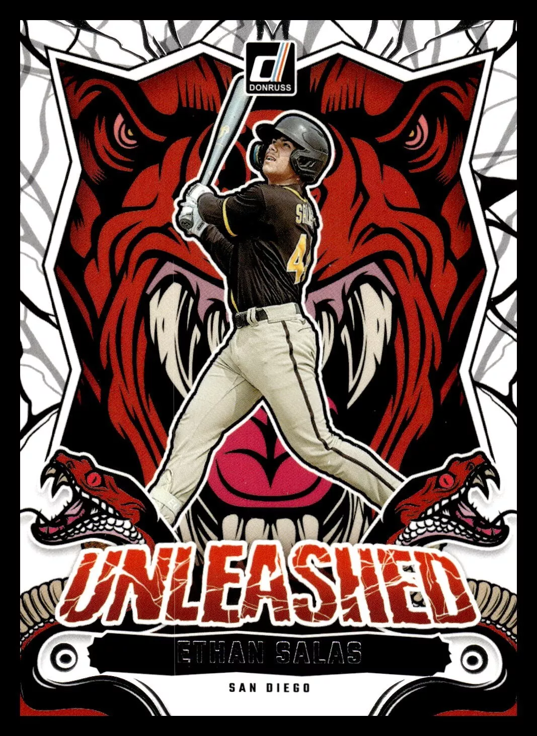 Topps Panini Card Tarjeta Cromo Barajita Ethan Salas - 2024 Donruss UNLEASHED Prospect Pre Rookie Card RC