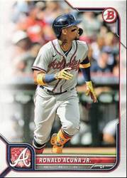 Topps Panini Card Tarjeta Cromo Barajita Ronald Acuña Jr. Bowman 2022