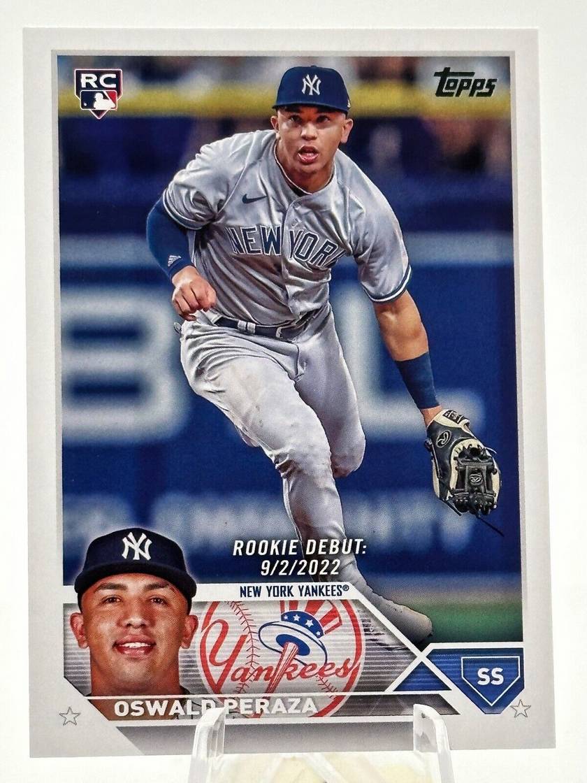 Topps Panini Card Tarjeta Cromo Barajita Oswald Peraza Topps Update 2023 Rookie Card