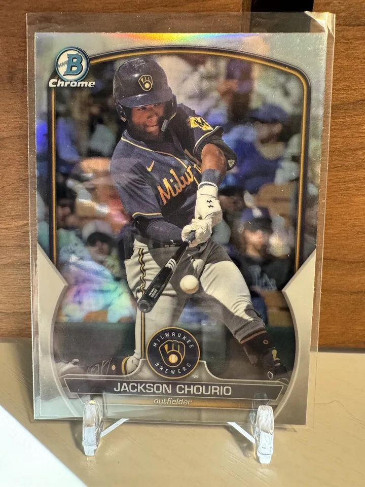 Topps Panini Card Tarjeta Cromo Barajita Jackson Chourio Bowman Draft Chrome 2023 Cromo Pre Rookiecard RC