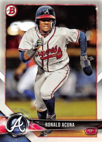 Topps Panini Card Tarjeta Cromo Barajita Ronald Acuna Bowman 2018 Numerada Pre Rookie Card RC Prospects