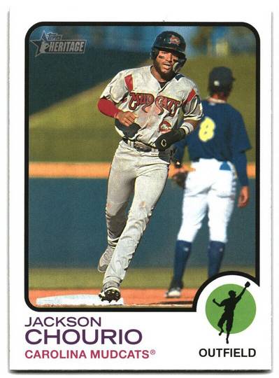 Topps Panini Card Tarjeta Cromo Barajita Jackson Chourio Topps Heritage 2022 Liga Menor Pre Rookiecard RC Carolina Mudcats