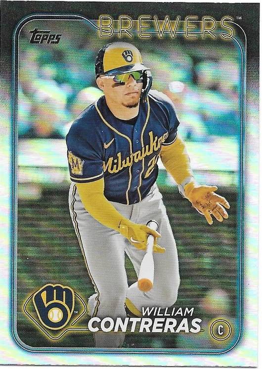 Topps Panini Card Tarjeta Cromo Barajita William Contreras Topps Series 1 2024