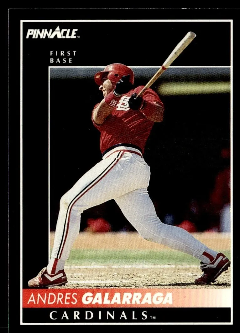 Topps Panini Card Tarjeta Cromo Barajita Andres Galarraga 1992 Pinnacle