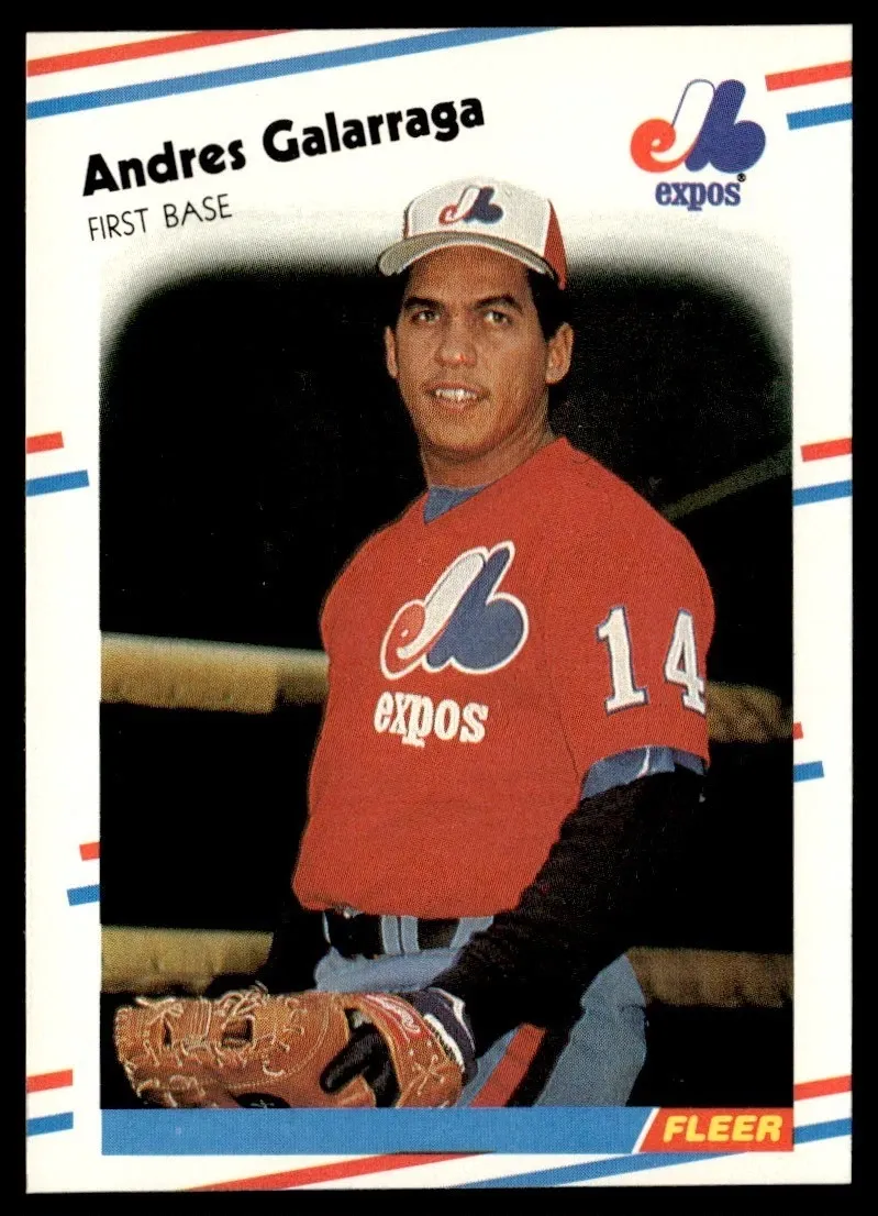 Topps Panini Card Tarjeta Cromo Barajita Andres Galarraga Fleer 1988
