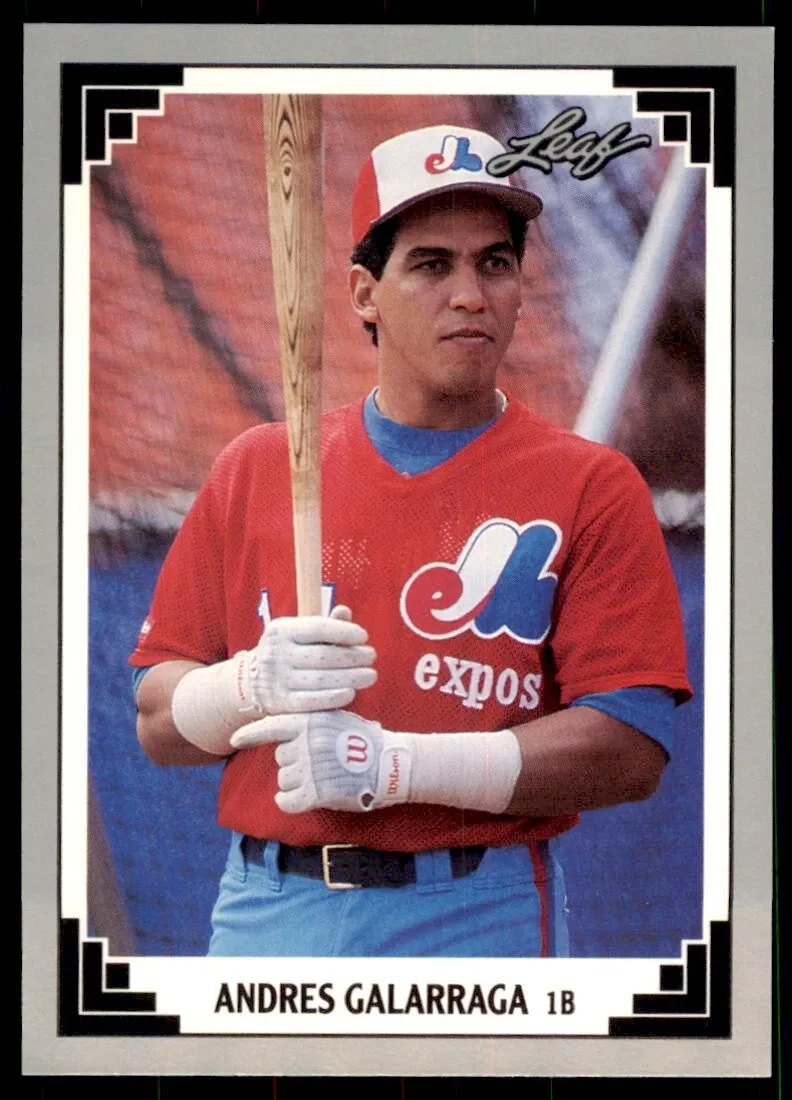 Topps Panini Card Tarjeta Cromo Barajita Andres Galarraga Leaf 1991