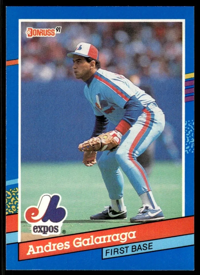 Topps Panini Card Tarjeta Cromo Barajita Andres Galarraga Panini 1991 Donruss