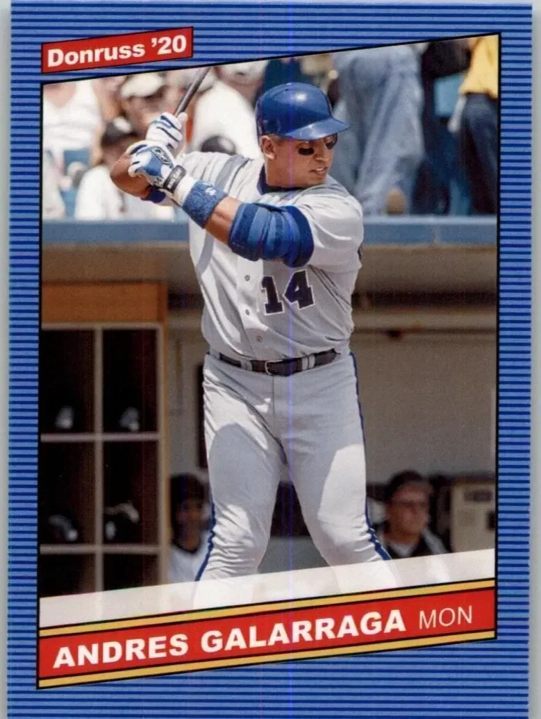 Topps Panini Card Tarjeta Cromo Barajita Andres Galarraga Panini 2020 Donruss