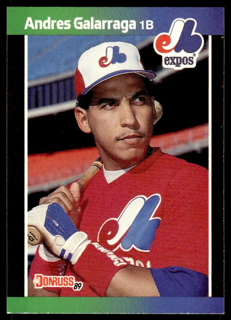 Topps Panini Card Tarjeta Cromo Barajita Andres Galarraga Panini Donruss 1989