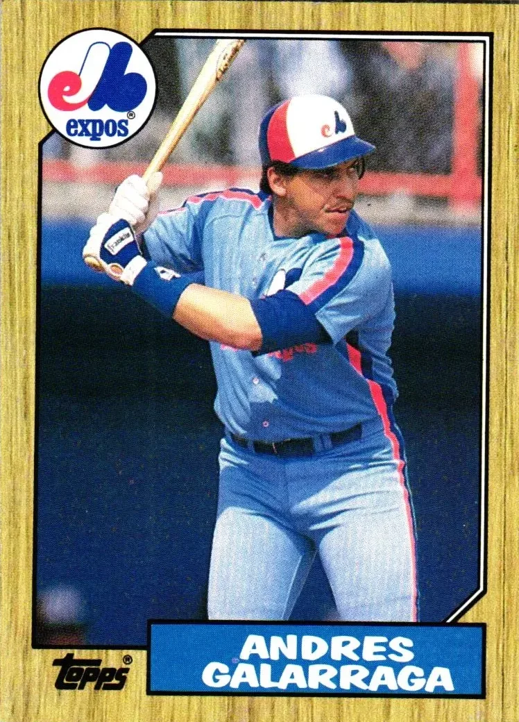 Topps Panini Card Tarjeta Cromo Barajita Andres Galarraga Topps 1987