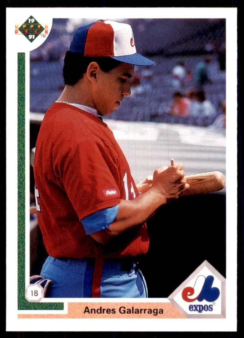 Topps Panini Card Tarjeta Cromo Barajita Andres Galarraga Upper Deck 1991