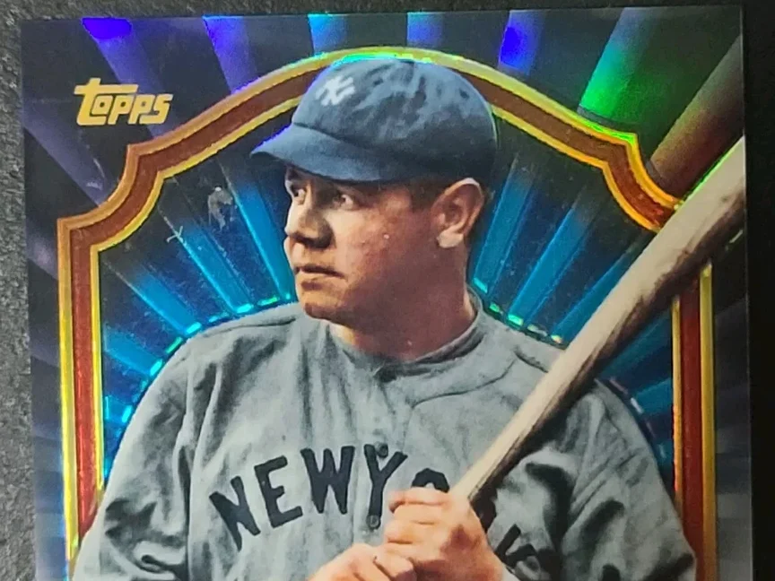 Topps Panini Card Tarjeta Cromo Barajita BABE RUTH Topps 2011 Mega Box Chrome Refractor Insert Salon Fama Yankees