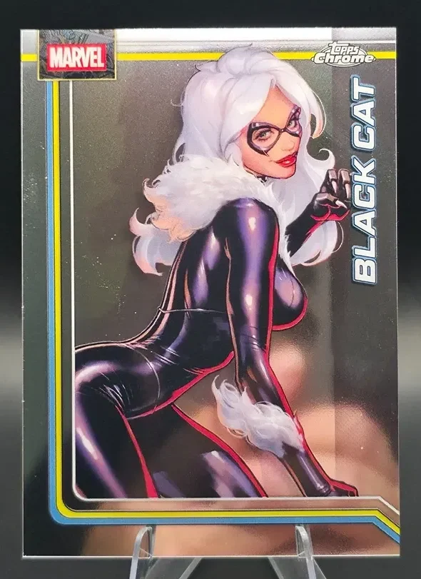 Topps Panini Card Tarjeta Cromo Barajita Black Cat Topps 2026 Chrome Marvel Comics