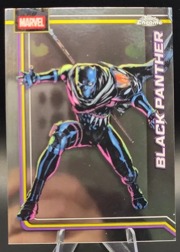 Topps Panini Card Tarjeta Cromo Barajita Black Panther Topps 2026 Chrome Marvel Comics