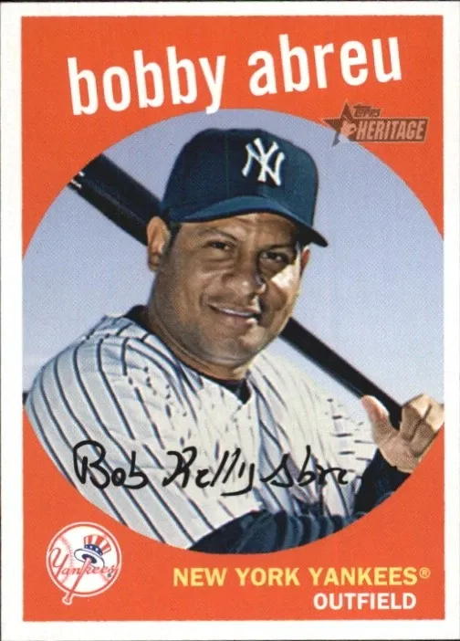 Topps Panini Card Tarjeta Cromo Barajita Bobby Abreu Topps 2008 Heritage