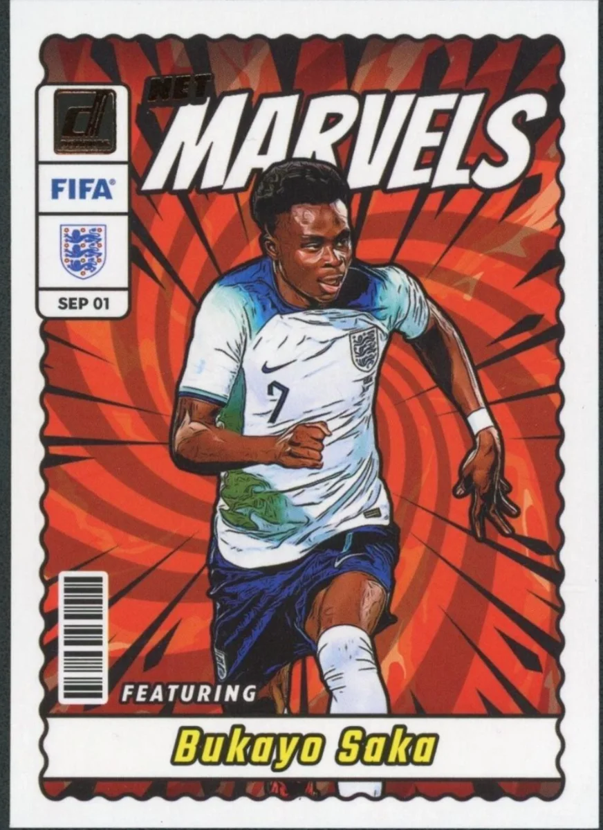 Topps Panini Card Tarjeta Cromo Barajita Bukayo Soka Donruss 2023-2024 Net Marvels (Futbol)