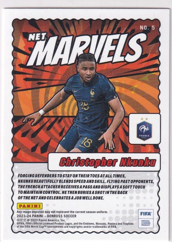Topps Panini Card Tarjeta Cromo Barajita Christopher Nkunku Donruss 2023-2024 Net Marvels (Futbol)