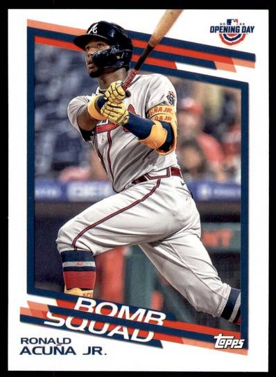 Topps Panini Card Tarjeta Cromo Barajita Ronald Acuña Jr. Topps Opening Day 2022 Bomb Squad
