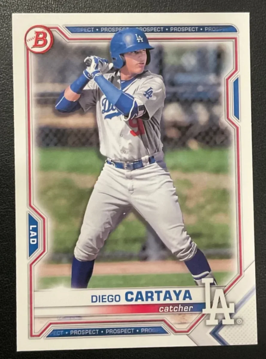 Topps Panini Card Tarjeta Cromo Barajita Diego Cartaya Bowman 2021 Draft Pre Rookiecard RC