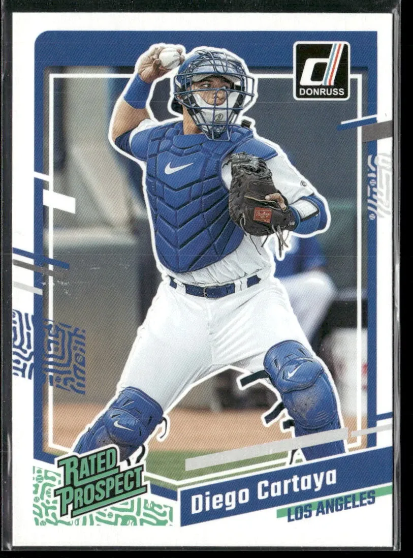 Topps Panini Card Tarjeta Cromo Barajita Diego Cartaya Panini 2023 Donruss Rated Prospect Pre Rookie Card