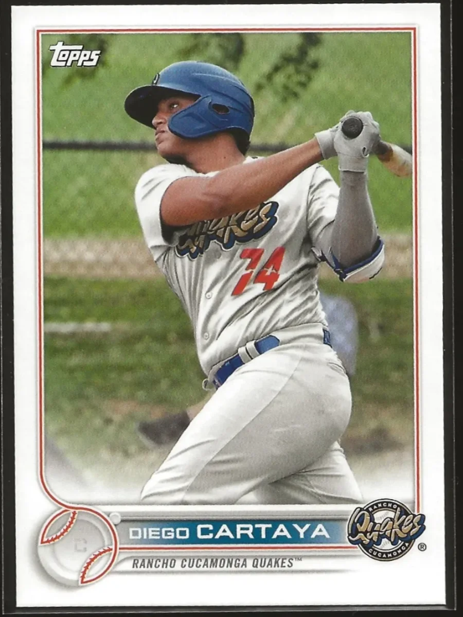 Topps Panini Card Tarjeta Cromo Barajita Diego Cartaya Topps 2022 Pro Debut Liga Menor Pre Rookie Card Team Rancho Cucamonga Quakes