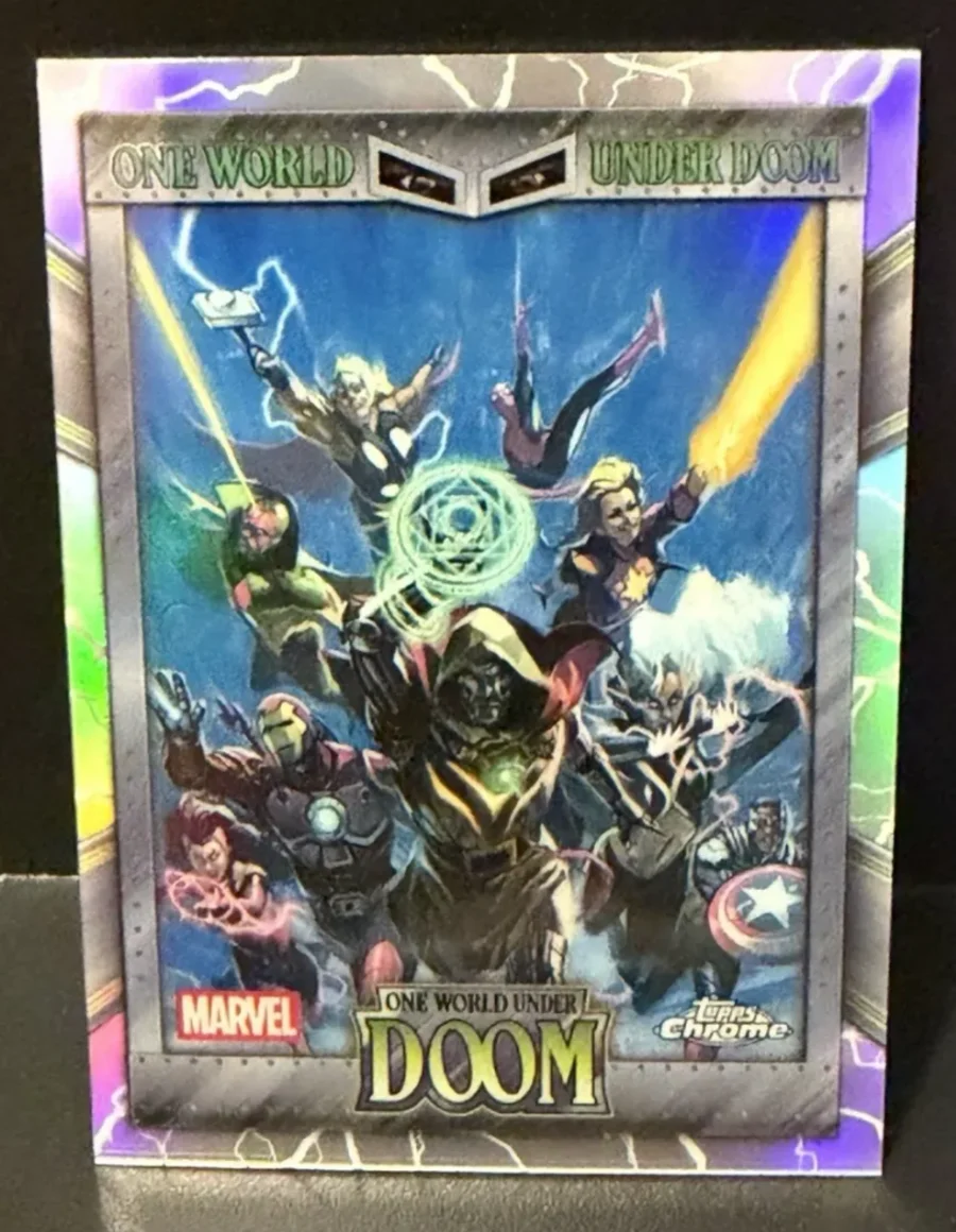 Topps Panini Card Tarjeta Cromo Barajita Doctor Doom Topps 2026 Chrome Marvel Comics One World Under Doom #ow-17