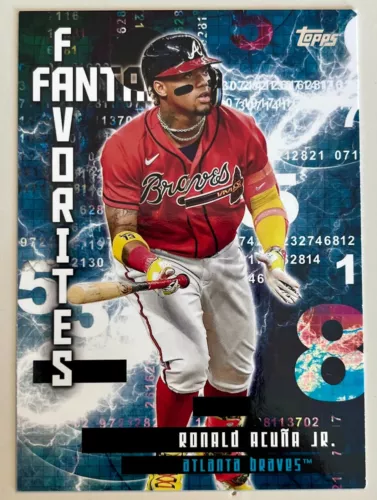 Topps Panini Card Tarjeta Cromo Barajita Ronald Acuña Jr. -  2024 Topps Series 2 INSERT Fantasy Favorites