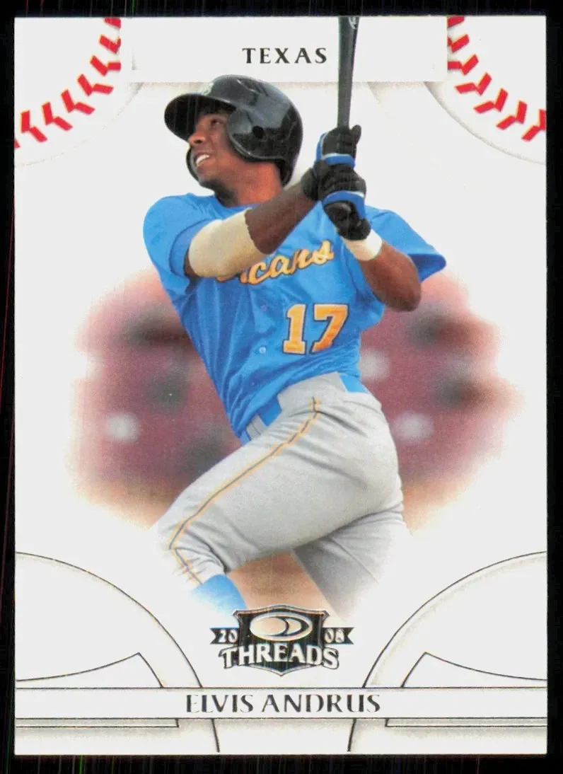 Topps Panini Card Tarjeta Cromo Barajita Elvis Andrus Panini 2008 Donruss Threads