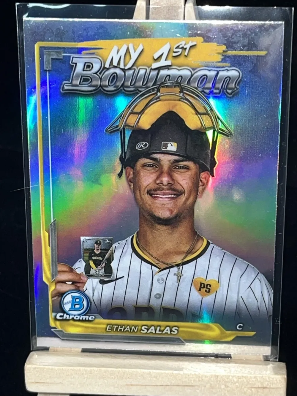 Topps Panini Card Tarjeta Cromo Barajita Ethan Salas Bowman 2024 Chrome Pre Rookiecard RC - My 1st Bowman