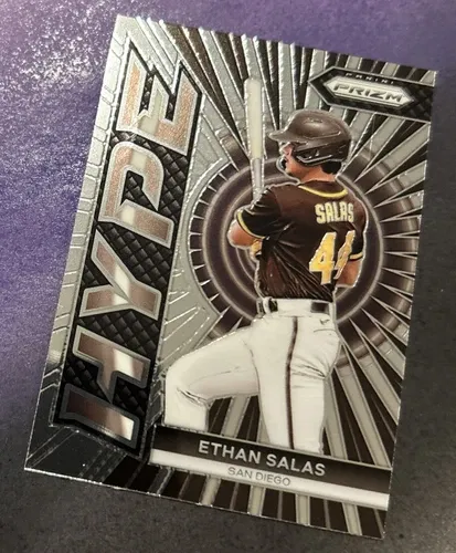 Topps Panini Card Tarjeta Cromo Barajita Ethan Salas Panini Prizm 2024 Cromo Pre Rookiecard RC Top Tier