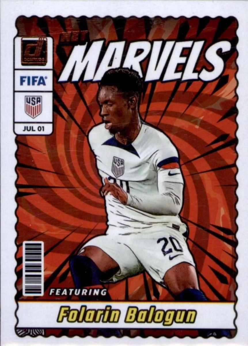 Topps Panini Card Tarjeta Cromo Barajita Folarin Balogun Donruss 2023-2024 Net Marvels (Futbol)
