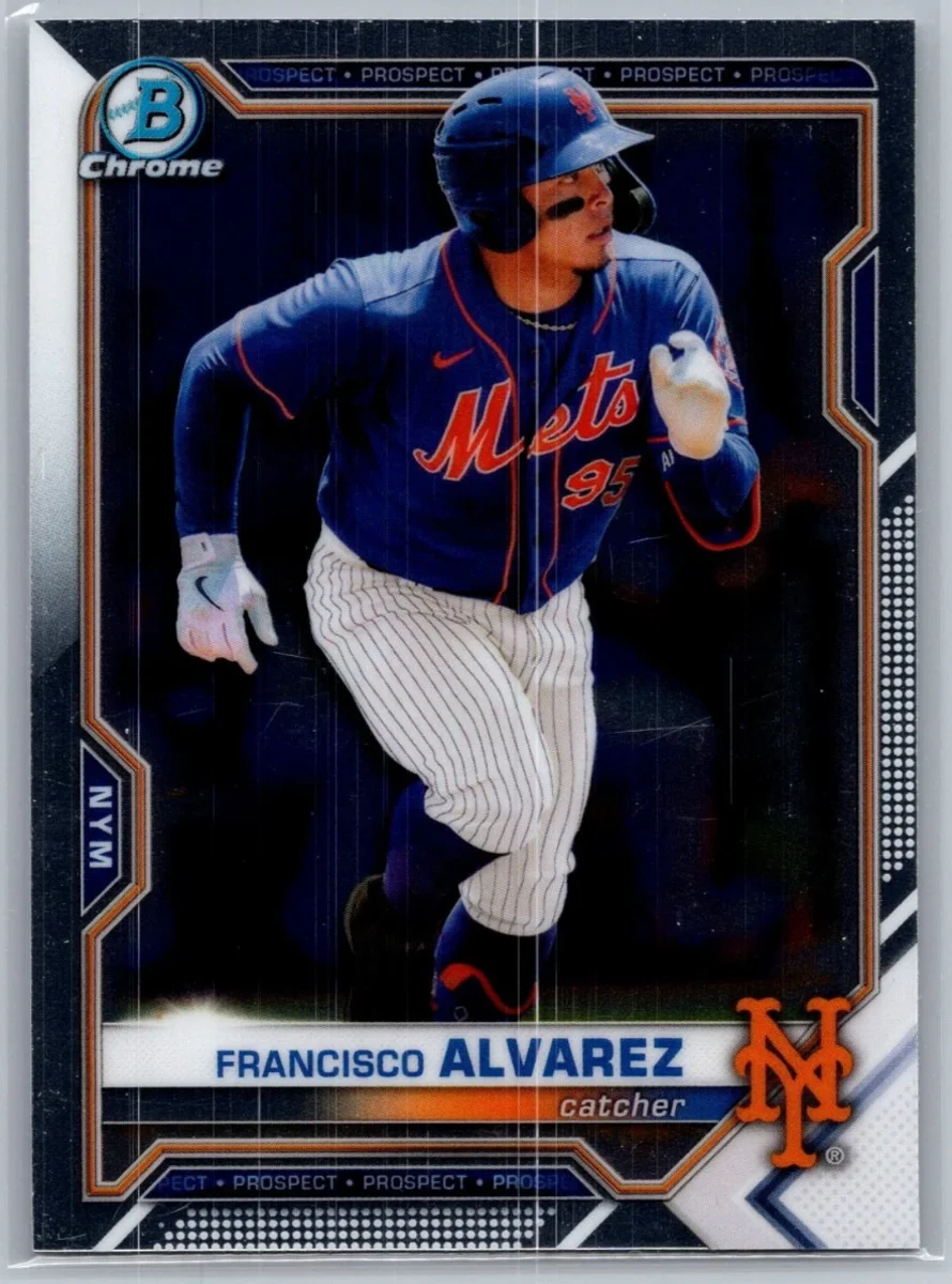 Topps Panini Card Tarjeta Cromo Barajita Francisco Alvarez 2021 Bowman Chrome Draft Pre Rookiecard RC