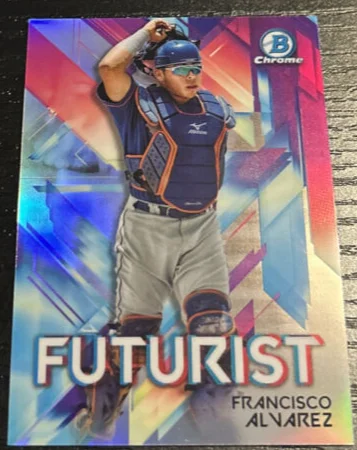 Topps Panini Card Tarjeta Cromo Barajita francisco alvarez Bowman Chrome 2021 Futurist Pr Rookie Card RD