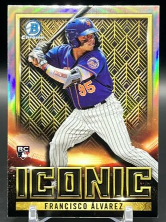 Topps Panini Card Tarjeta Cromo Barajita Francisco Alvarez Bowman Chrome 2023 ICONIC Rookie Card RC