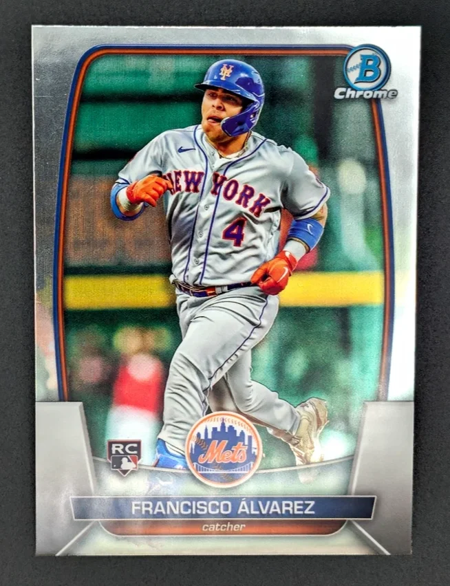 Topps Panini Card Tarjeta Cromo Barajita Francisco Alvarez Bowman Chrome 2023 Rookie Card RC