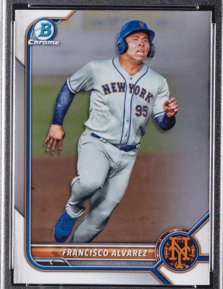 Topps Panini Card Tarjeta Cromo Barajita Francisco Alvarez Bowman Prospects 2022 Pre Rookiecard RC