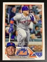 Topps Panini Card Tarjeta Cromo Barajita Francisco Alvarez Topps Series 2 Rookie Card RC